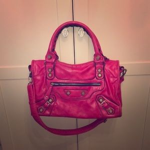 Designer Inspired Hot Pink Handbag